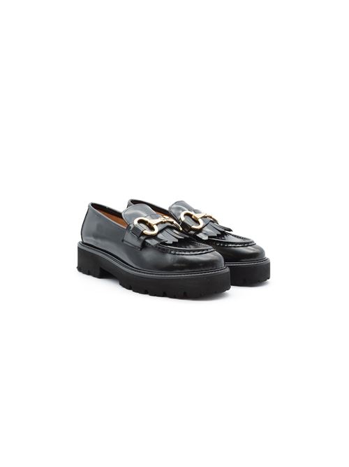 MOCASSINO MORSETTO ORO ZANFRINI | 5044PSBLK