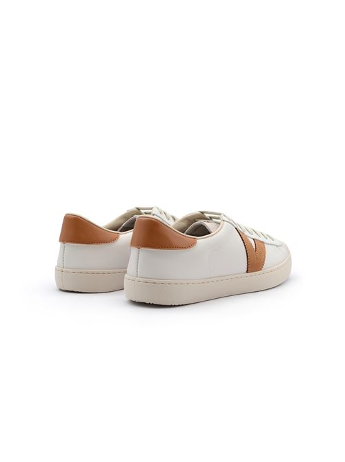 TENNIS BIANCA-CUOIO VICTORIA | 1126142P/CWHT/CUOIO