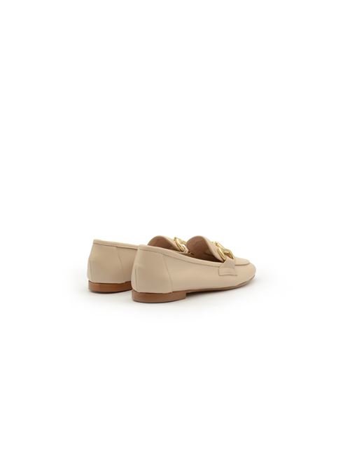 MOCASSINO MORSETTO CREMA ZANFRINI | NINFANCREMA