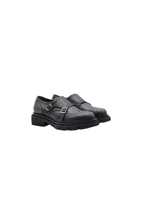 2 FIBBIE F.GOMMA PELLE NERO ZANFRINI | 2045.10PBLK