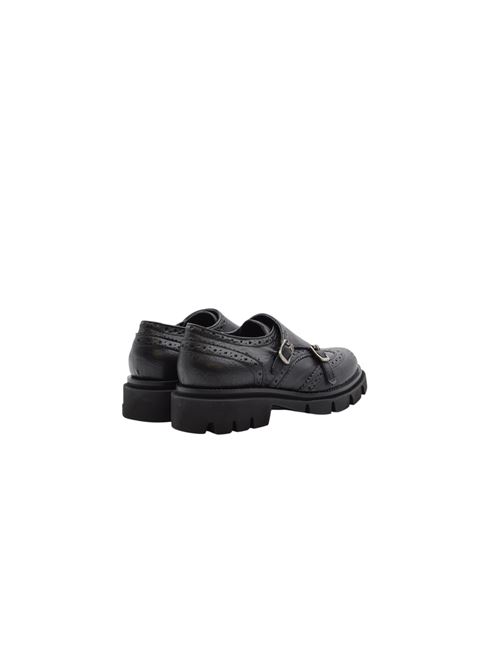2 FIBBIE F.GOMMA PELLE NERO ZANFRINI | 2045.10PBLK